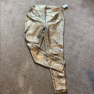 Free people metallic snake print leggings